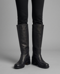 Orthopedic Knee High Leather Boots in Black