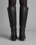 Orthopedic Knee High Leather Boots in Black