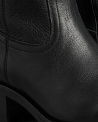 Orthopedic Knee High Leather Boots in Black