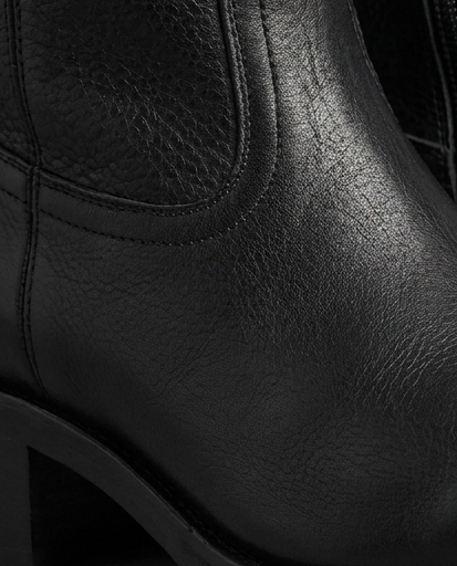 Orthopedic Knee High Leather Boots in Black