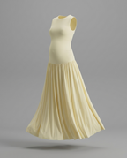 Outline – Pleated Maternity Maxi Dress in Lemon