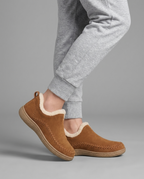 Orthopedic Fleece-Lined Moc Ankle Boots in Brown
