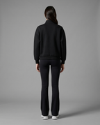 Neoprene Half-Zip Sweatshirt in Black