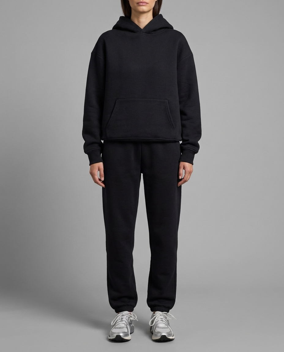 Everyday Relaxed Hoodie in Black