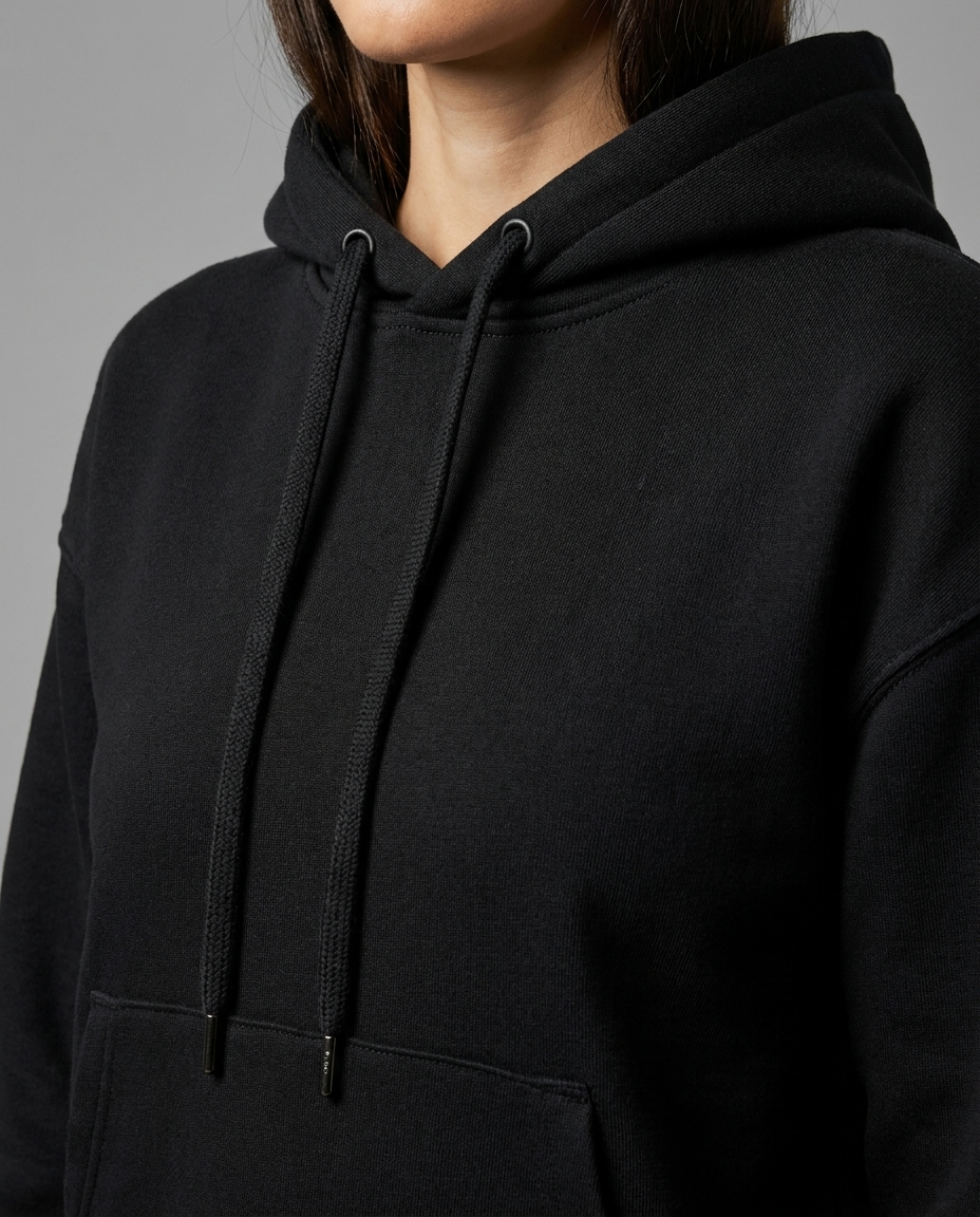 Everyday Relaxed Hoodie in Black