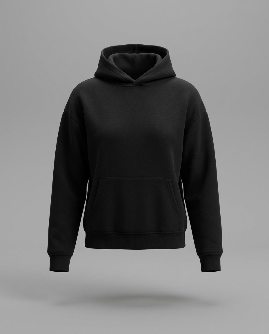 Everyday Relaxed Hoodie in Black