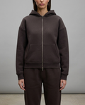 Everyday Zip-Through Hoodie in Chocolate Brown