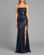 Rowena – Sequin Mermaid Gown in Navy